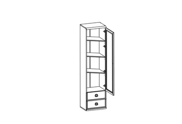 Витрина Индиана JWIT1D2S/50 дуб шуттер
