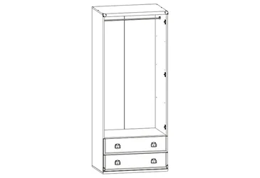 Шкаф платяной Индиана SZF2d2s/80 дуб шуттер