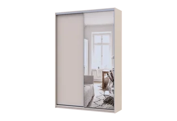 Шкаф купе Сити Лайт 1 ДСП - 1 зеркало 150х45х225