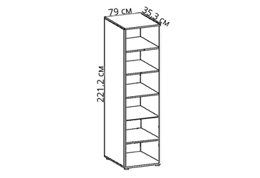Стеллаж REG 79/220 Офис Лайн