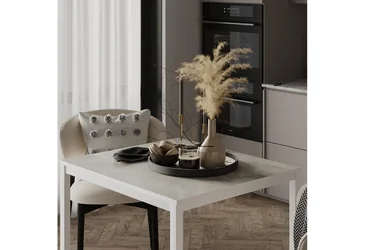 Стіл обідній Brevity Loft mini Ательє світлий/Білий метал