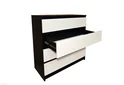 Комод 1 черный/белый 4 ящика