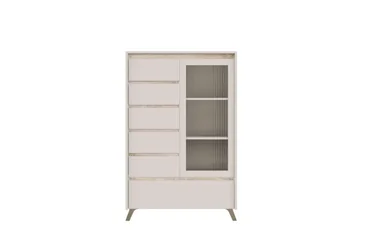 Витрина Лаундж REG1W5S1K кашемир/дуб сонома