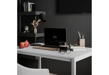 Стіл письмовий Brevity Loft mid Білий діамант/Білий метал