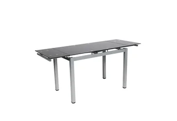 Стол Венди XS-1025 110-170х70 серый-стекло