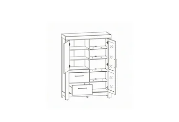Витрина Герман REG1W1D2S/16/12 с подсветкой Дуб стерлинг