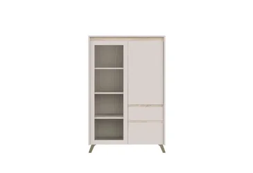 Витрина Лаундж REG1W1D1S1K кашемир/дуб сонома