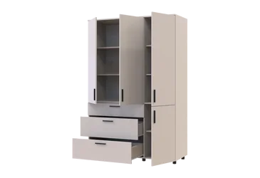 Шафа Торн Кашемір 3 ДСП/3Ш полиці 135х51.6х200