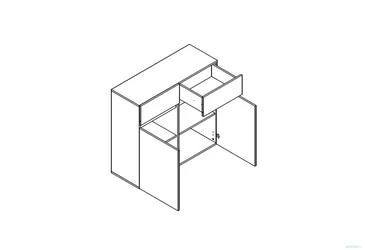 Комод Лондон KOM2D2S кашемір/антрацит