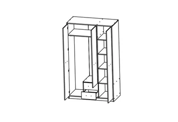 Шкаф Непо SZF3D2S N сонома-нимфея альба