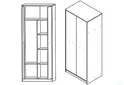 Шкаф комбинированный SZF2D Непо сонома-нимфея альба