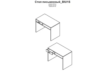 Стол письменный BIU1S Непо Дуб сонома/Дуб сонома