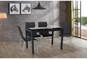 Стол Венди XS-1025 80-130х65 черный/стекло