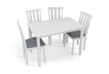 Комплект стіл і 4 стільці Юджин білий/WHITE